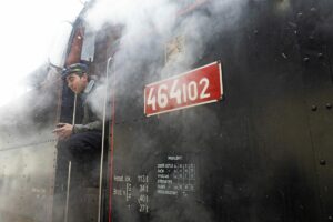 zrenovovaná parní lokomotiva 464.102 „Ušatá“