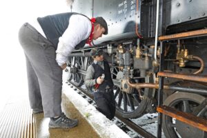 zrenovovaná parní lokomotiva 464.102 „Ušatá“