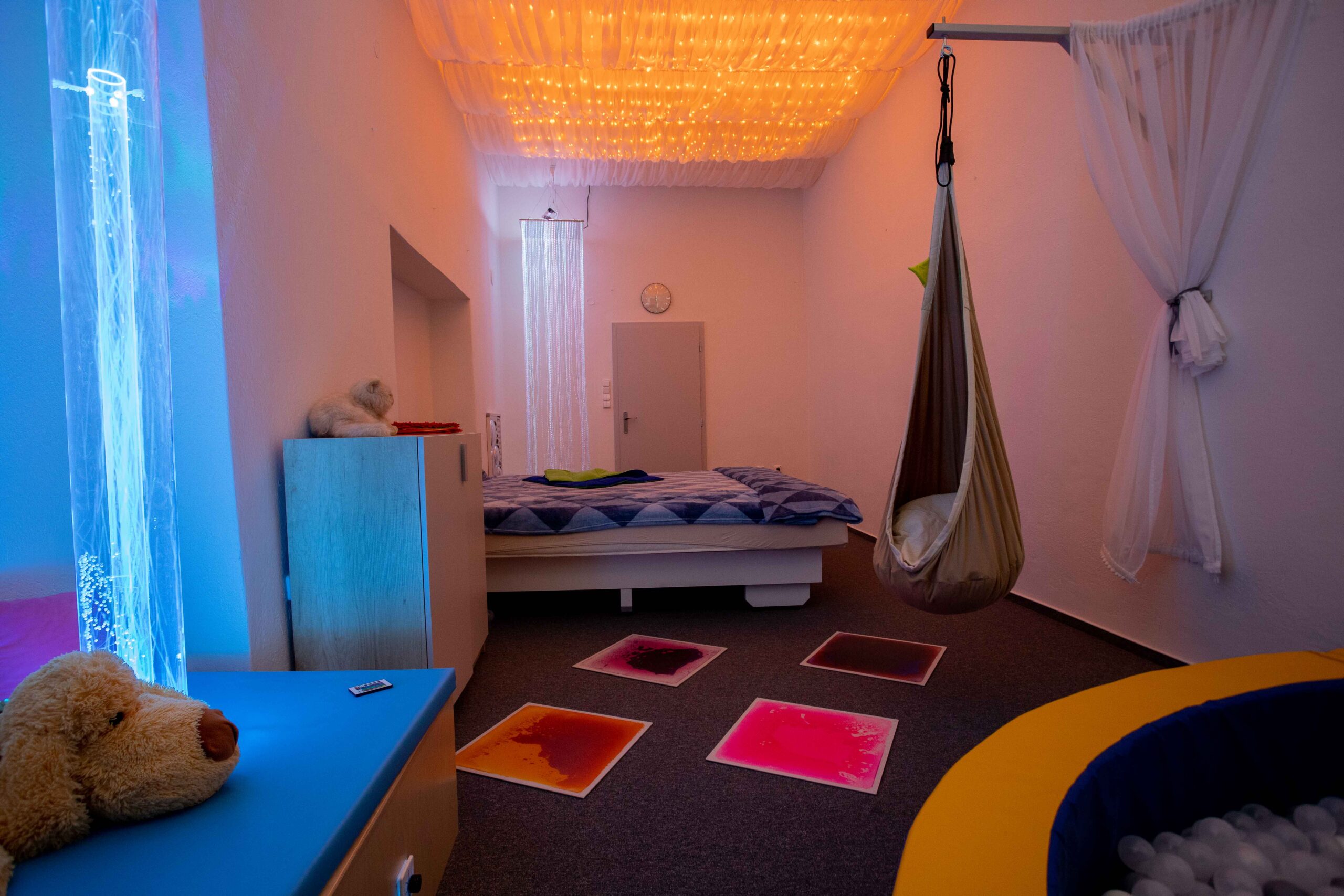 Relaxační místnost v Centru denních služeb pro lidi s autismem v Olomouci