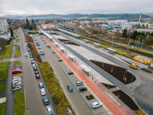 Nový dopravní terminál Klatovy u vlakového nádraží