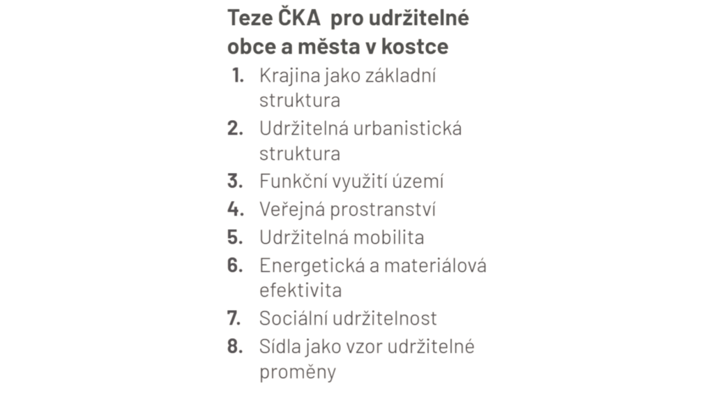 Teze ČKA pro udržitelné obce a města v kostce.